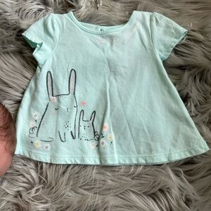 Jumping Beans Light Green Bunny Graphic Tee